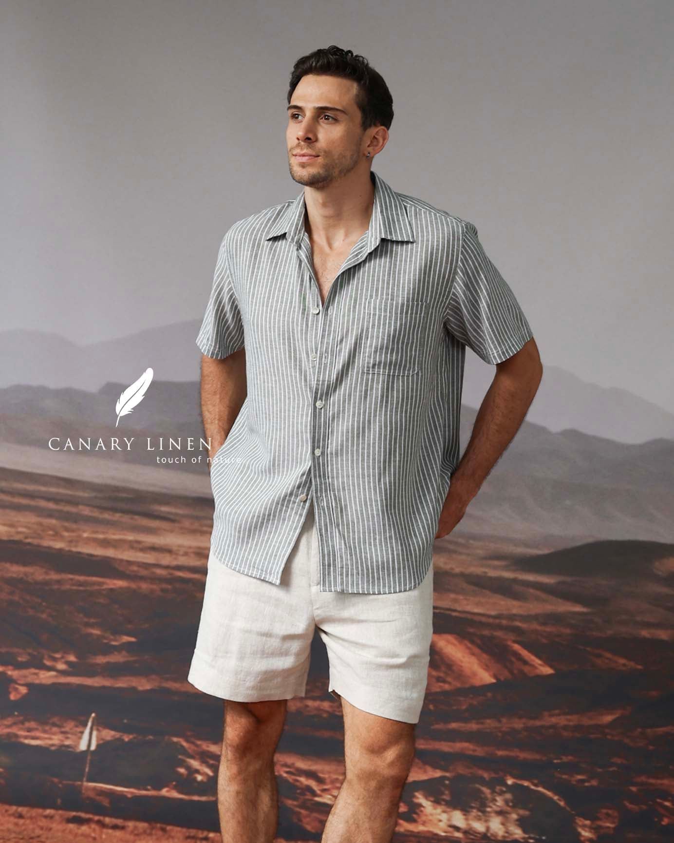  SharpLine Shirt - Sọc xám 
