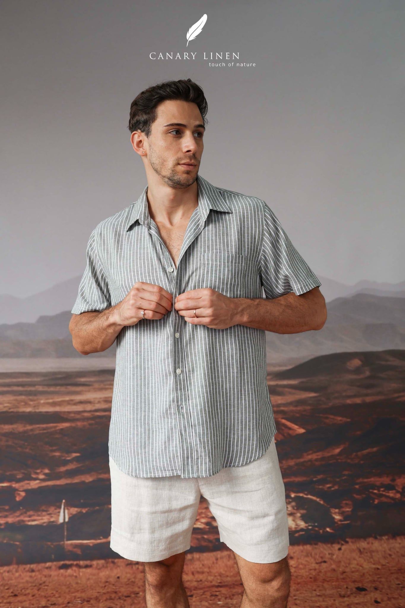  SharpLine Shirt - Sọc xám 