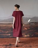  Mori Dress - Đỏ mận 