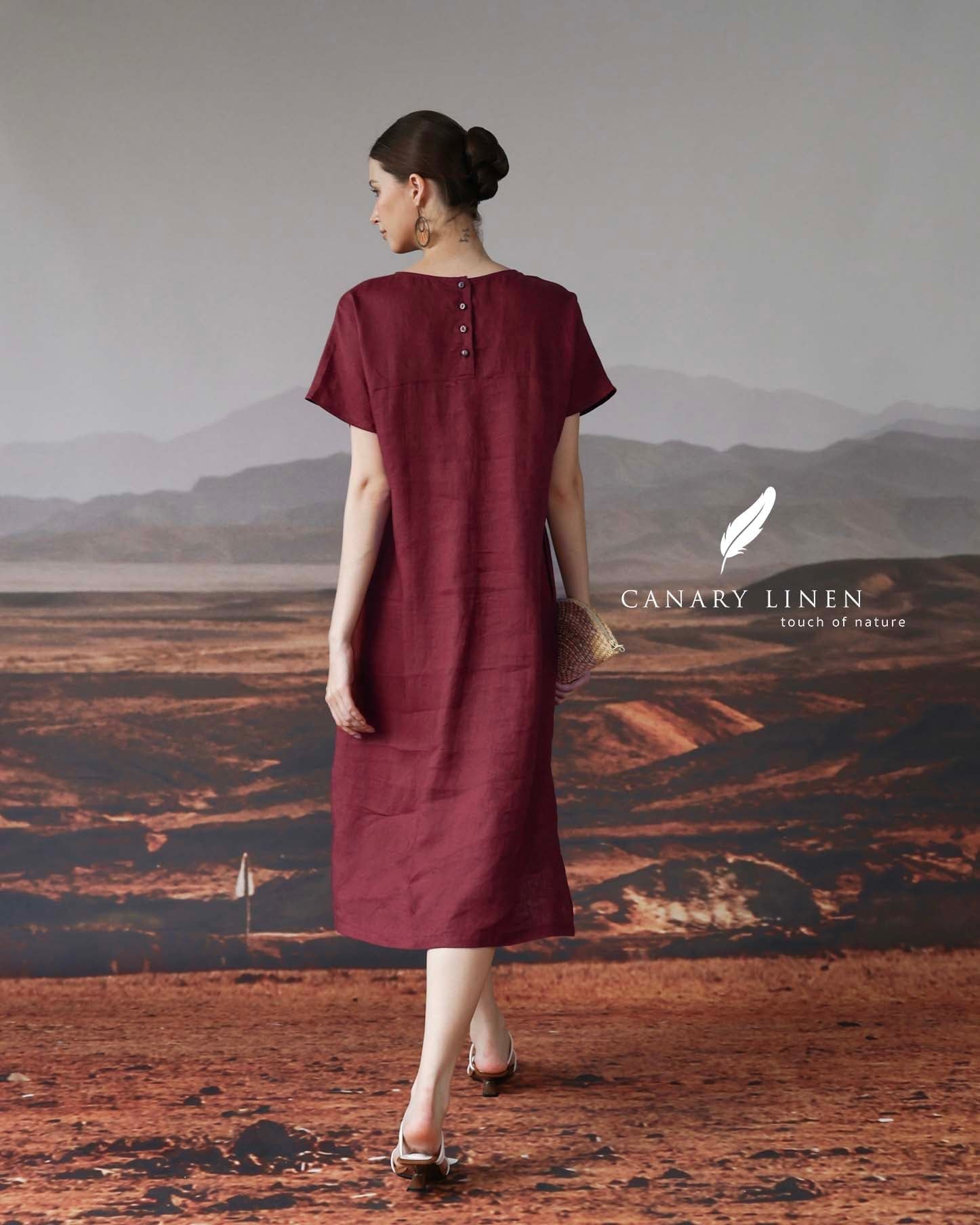  Mori Dress - Đỏ mận 