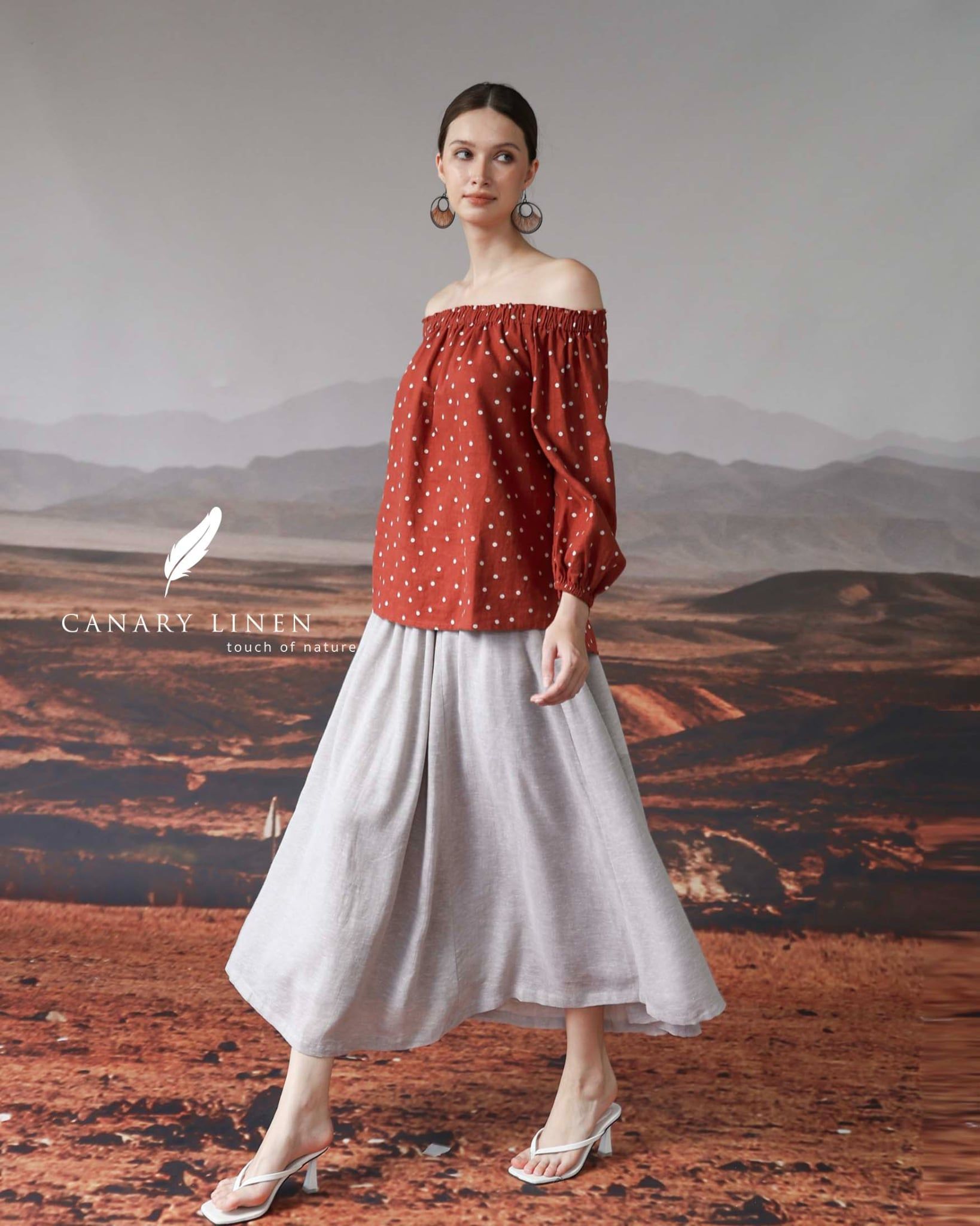  Nesi Top - Đỏ chấm bi 