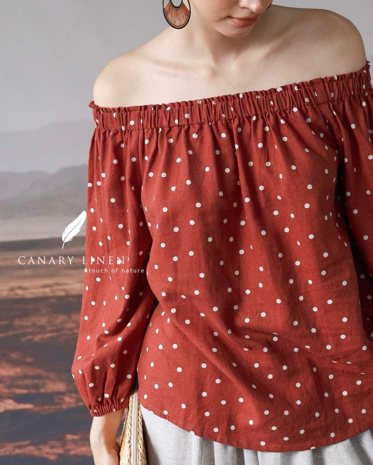  Nesi Top - Đỏ chấm bi 