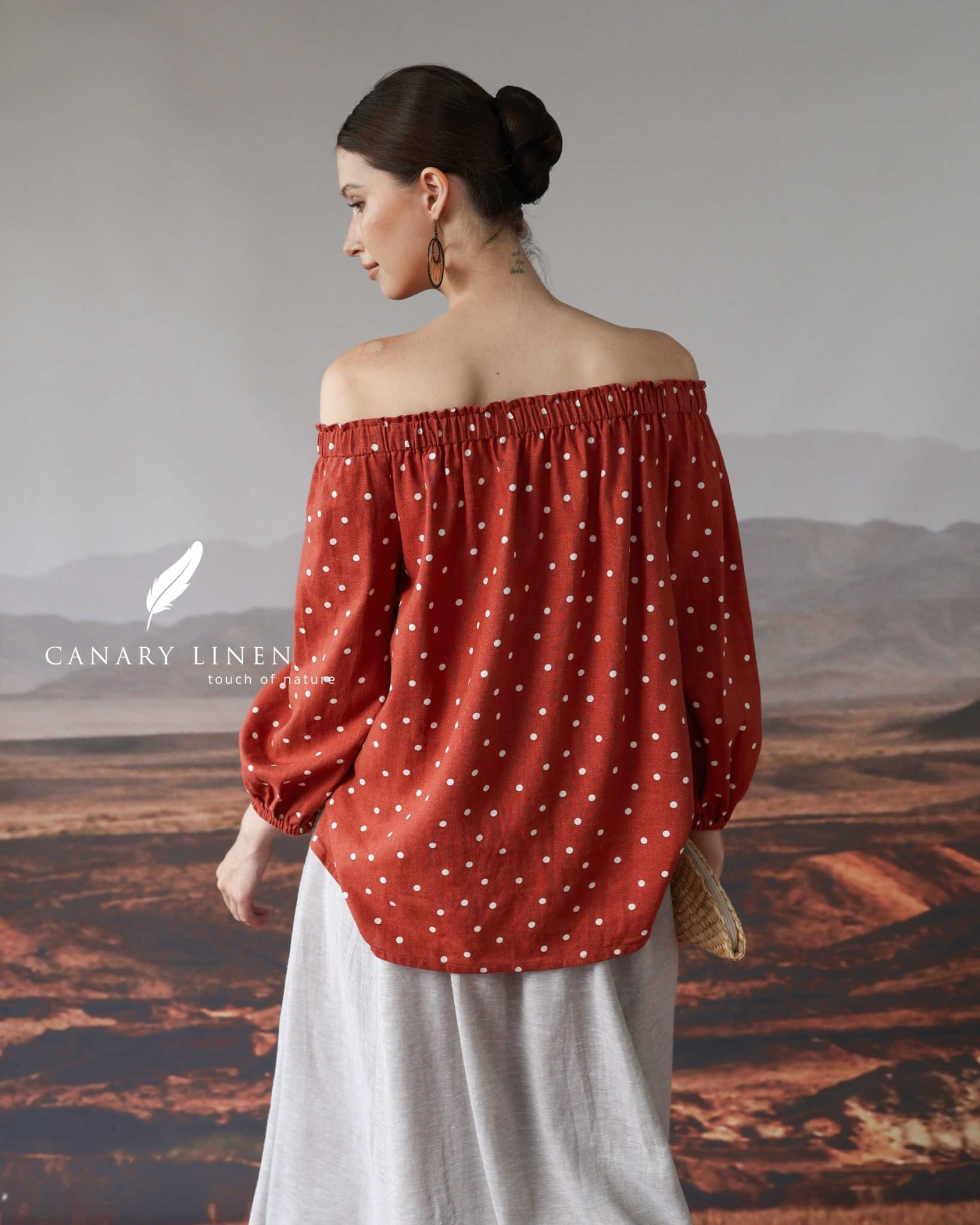 Nesi Top - Đỏ chấm bi 