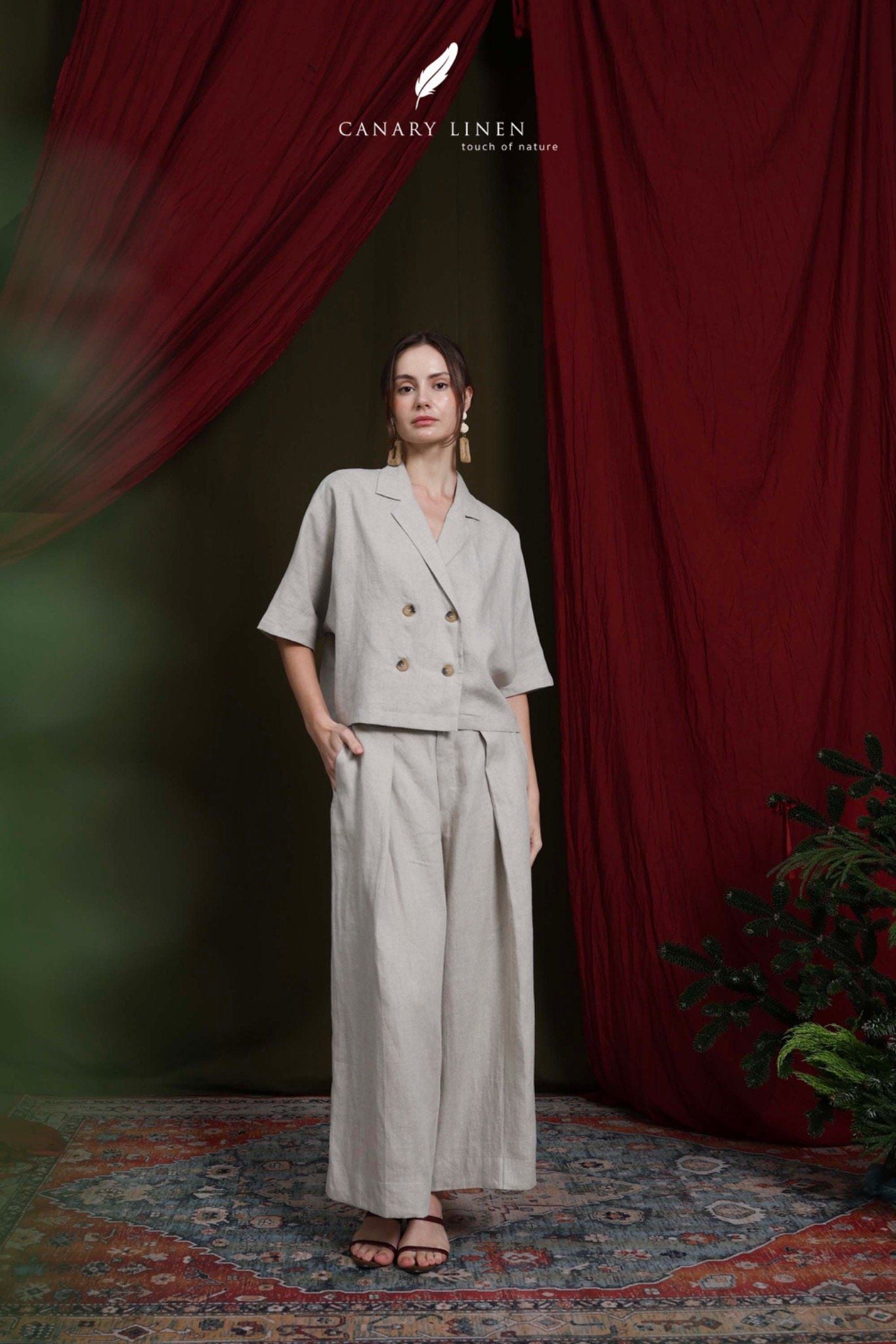  Wide Pants - Muối tiêu 