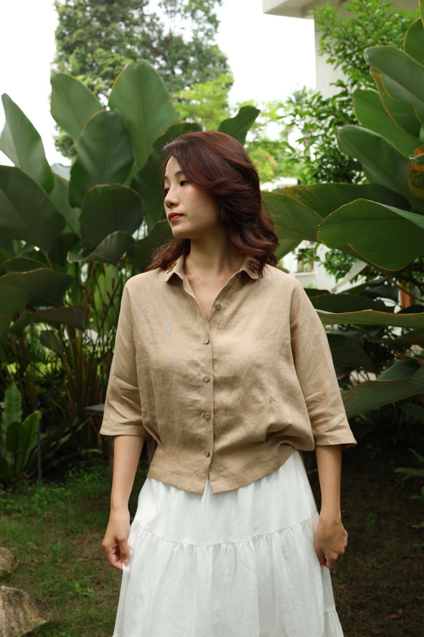  Rusea Shirt - Nâu nhạt 