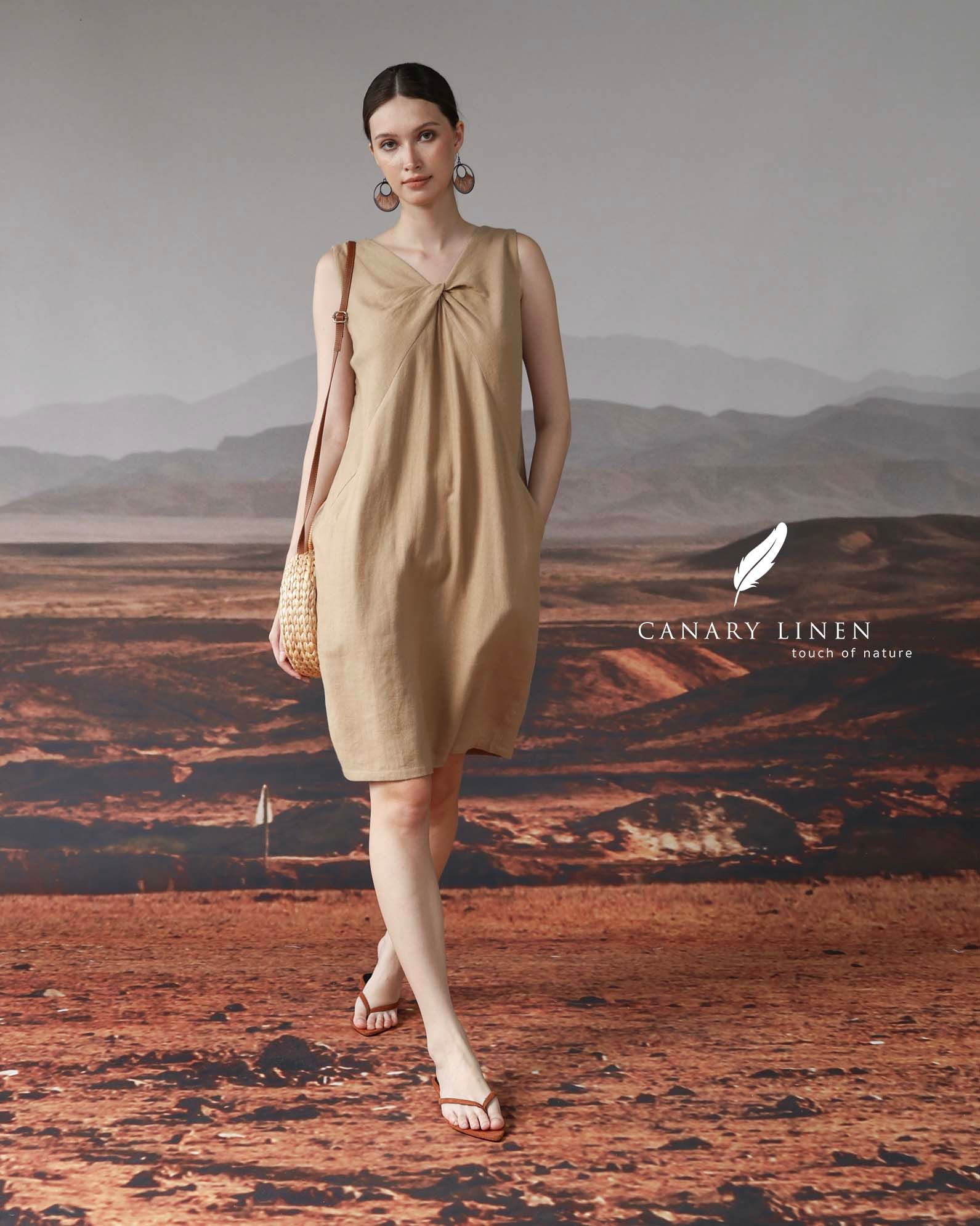  Folie Dress - Nâu nhạt 