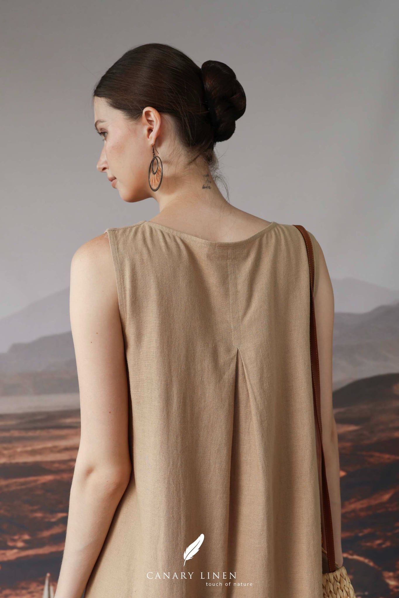  Folie Dress - Nâu nhạt 