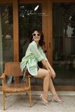  Ruxa Shirt - Sọc xanh lá 
