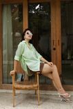  Ruxa Shirt - Sọc xanh lá 