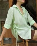  Ruxa Shirt - Sọc xanh lá 