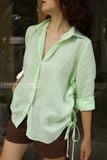  Ruxa Shirt - Sọc xanh lá 
