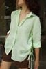  Ruxa Shirt - Sọc xanh lá 