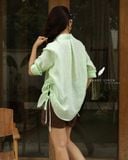 Ruxa Shirt - Sọc xanh lá 