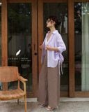  Ruxa Shirt - Sọc Tím 