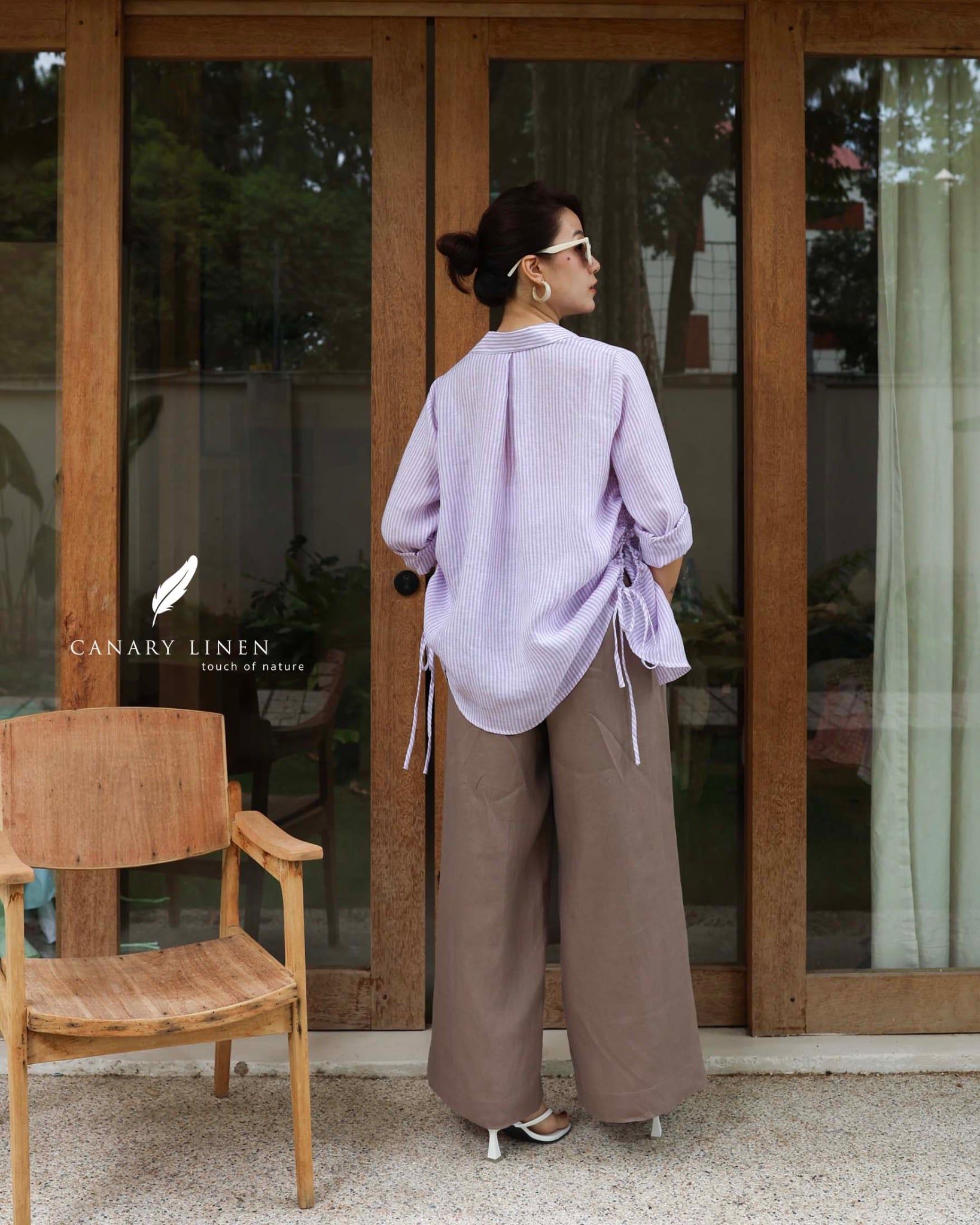  Ruxa Shirt - Sọc Tím 