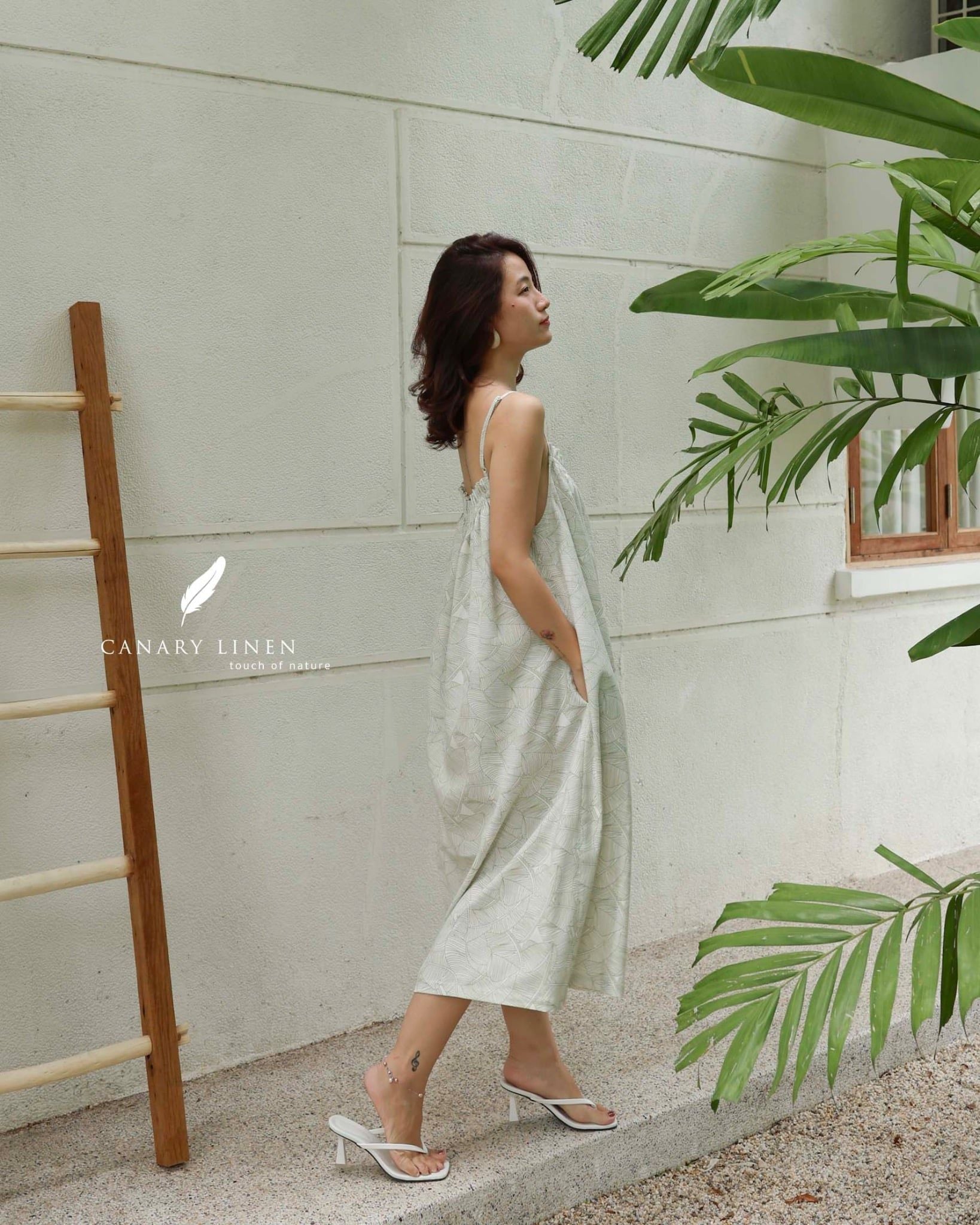  Lumie Dress - Lá xanh sọc 