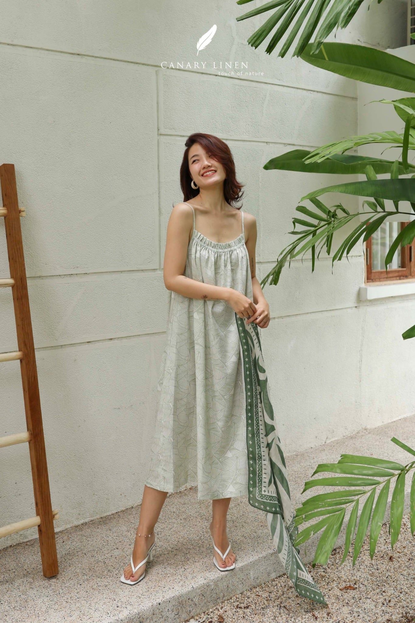  Lumie Dress - Lá xanh sọc 