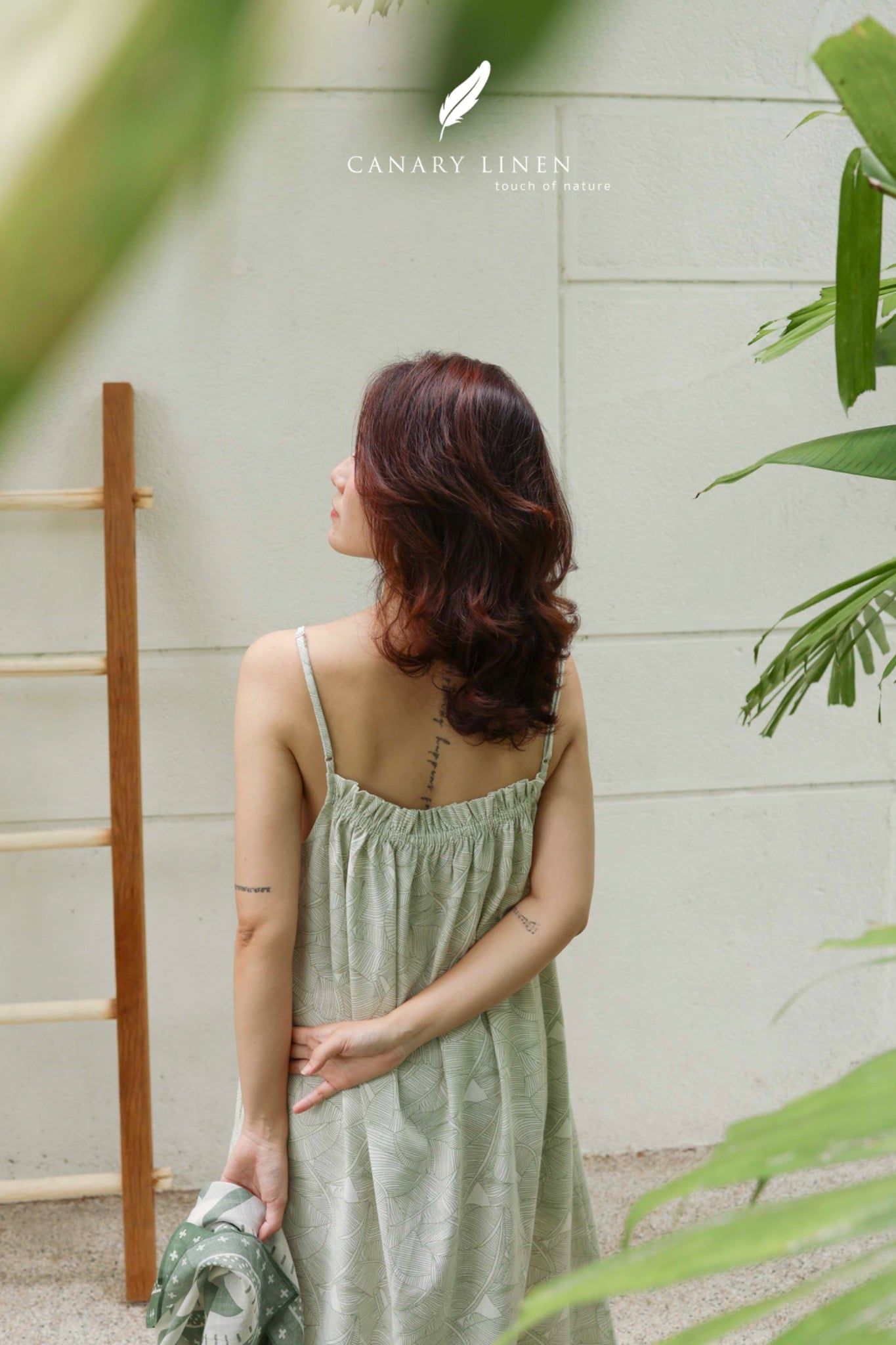  Lumie Dress - Lá xanh sọc 