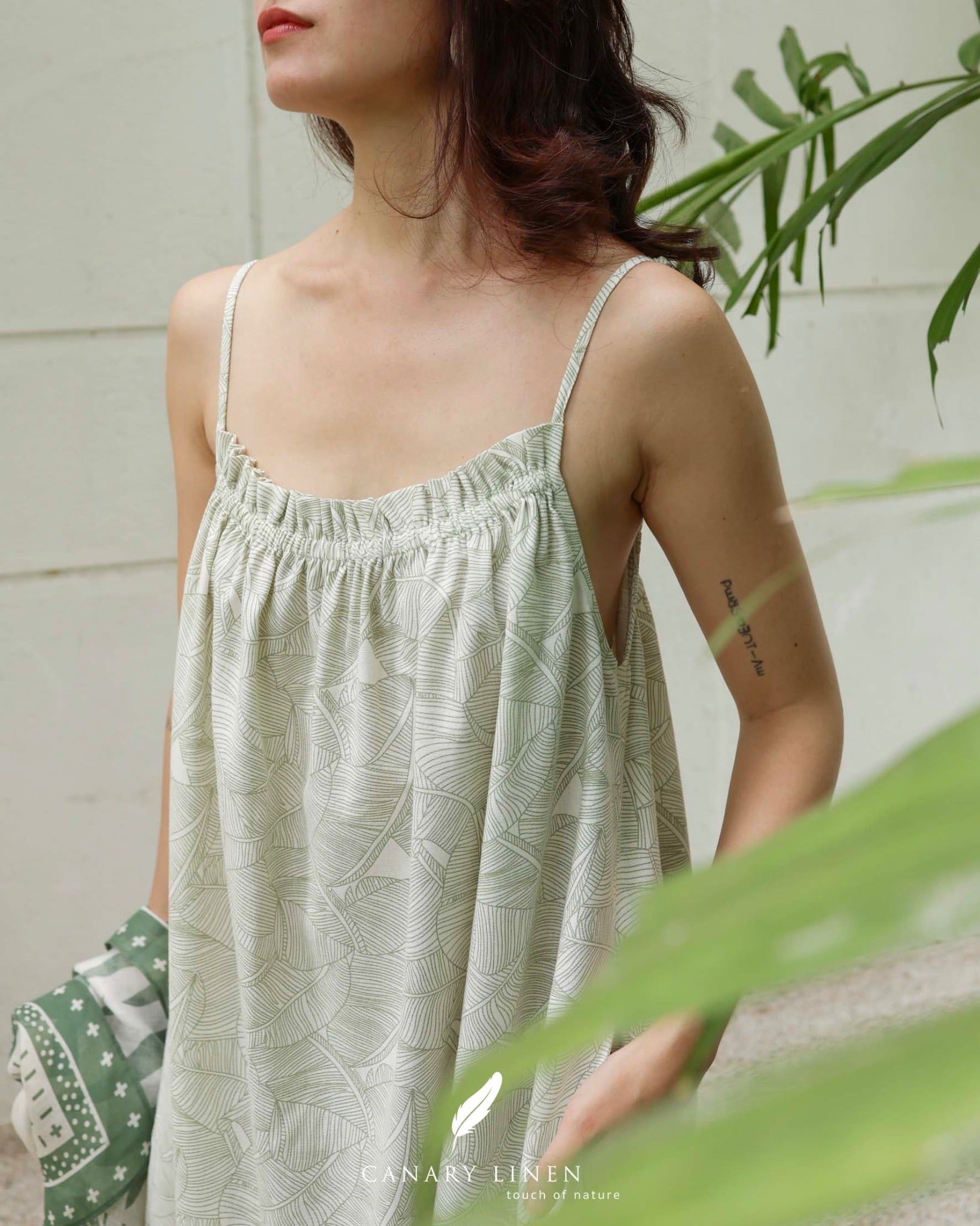  Lumie Dress - Lá xanh sọc 