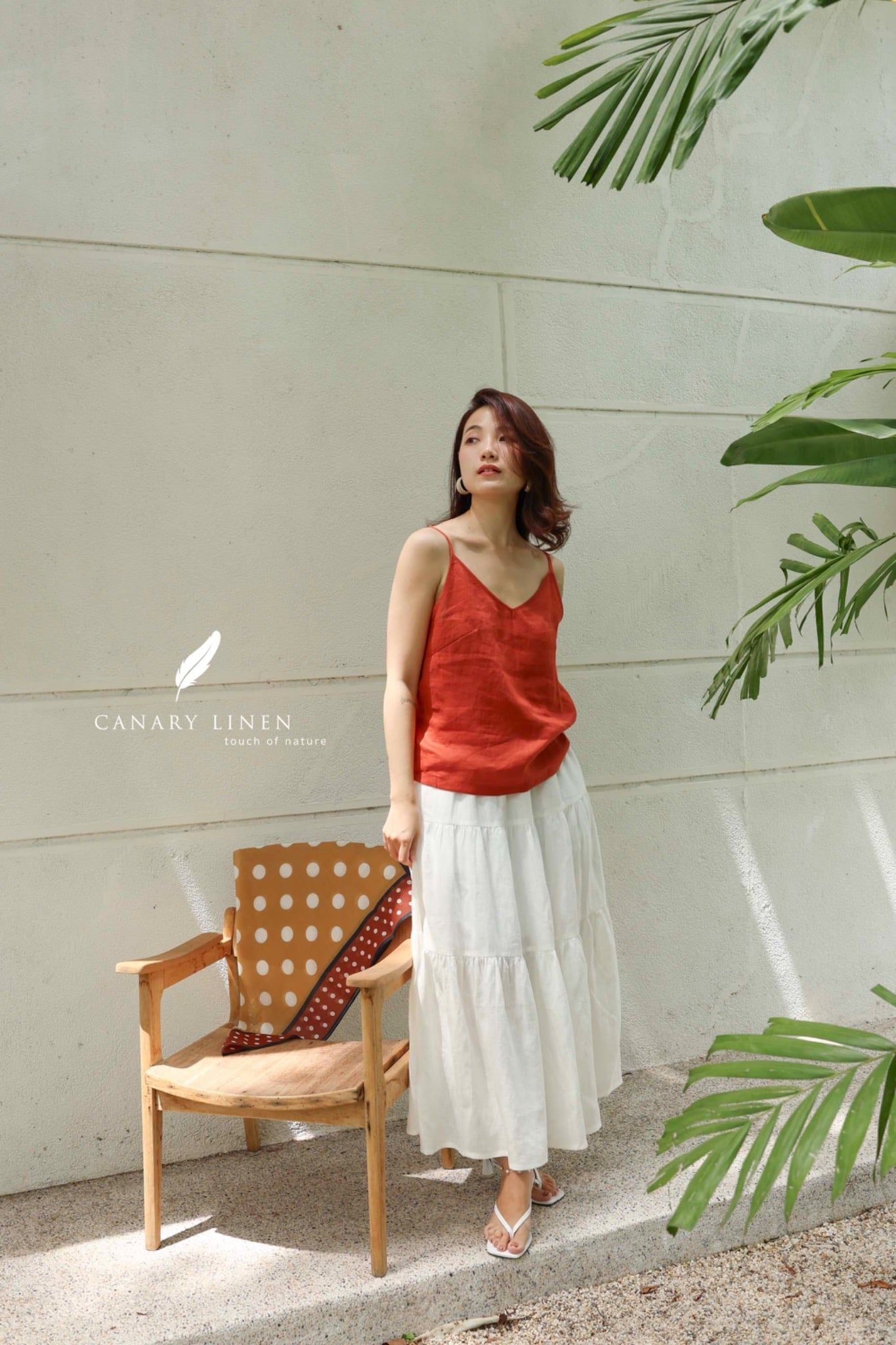  Camilia Top - Đỏ cam 
