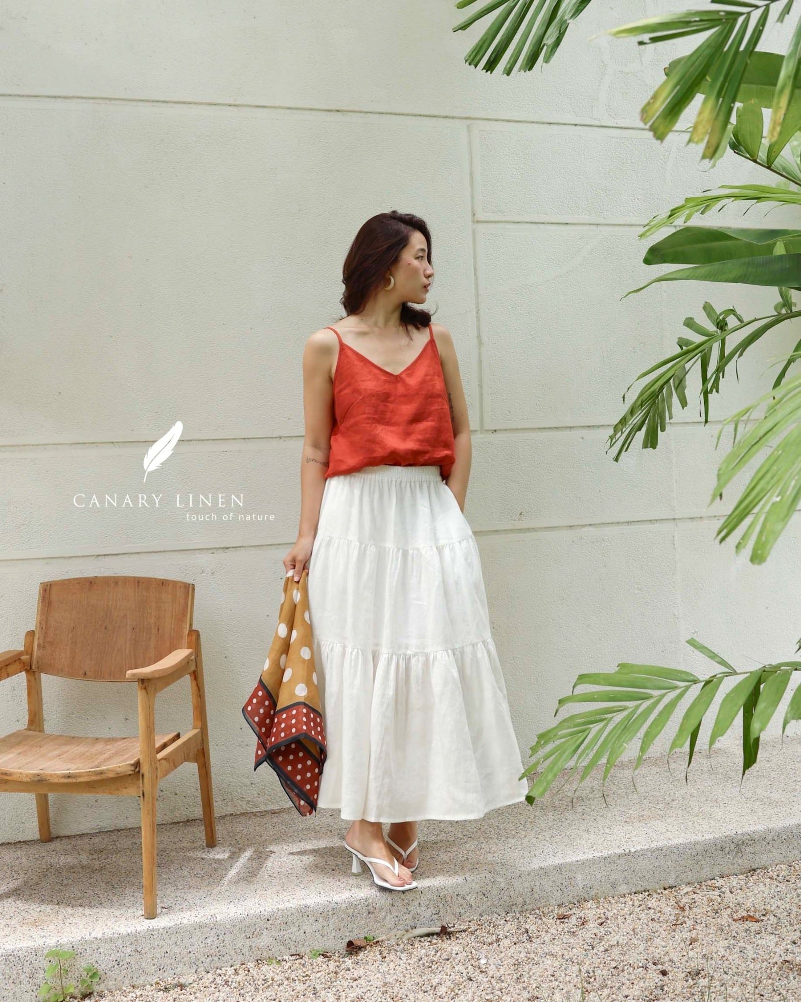  Camilia Top - Đỏ cam 