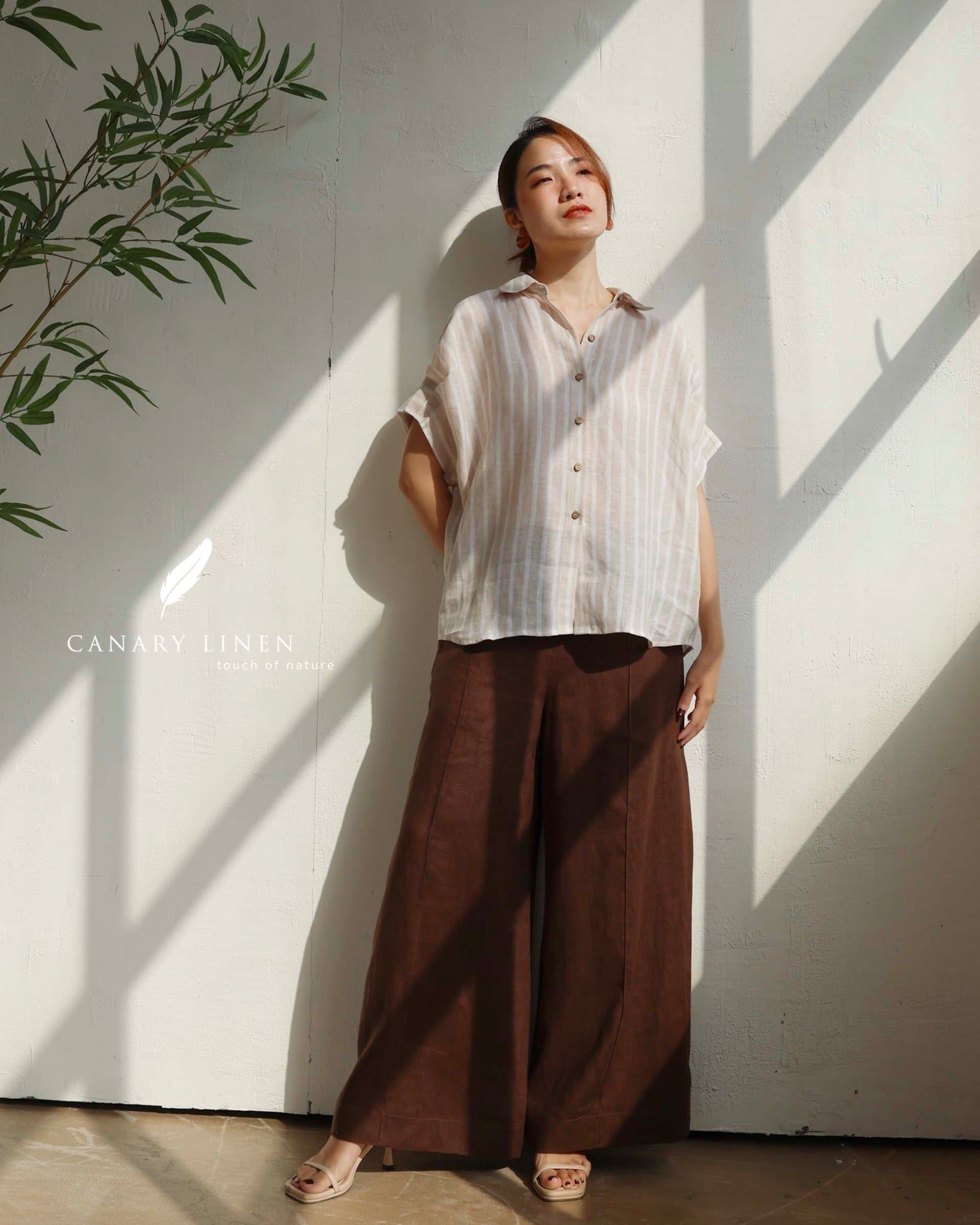  Eryn Shirt - Sọc be 