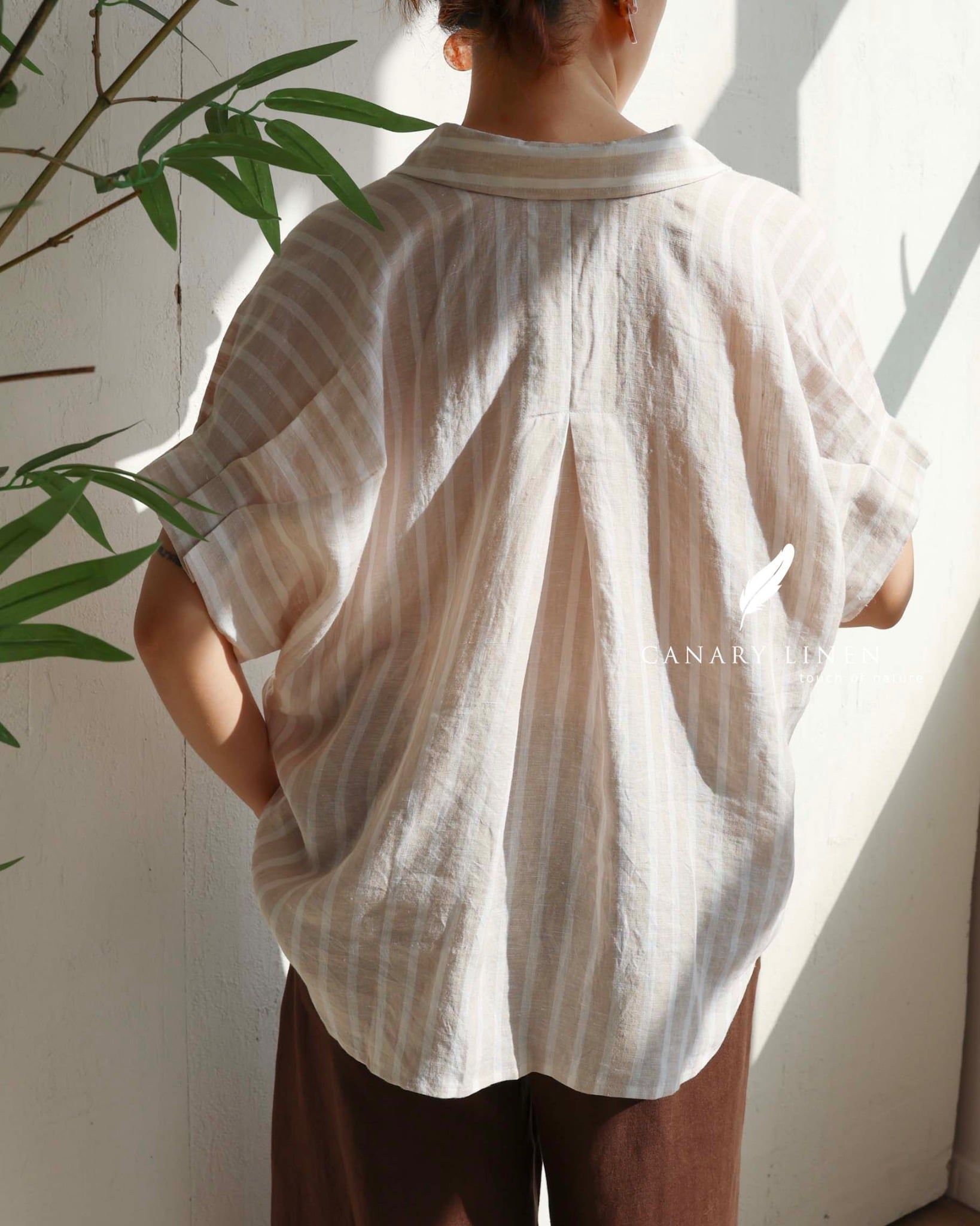  Eryn Shirt - Sọc be 