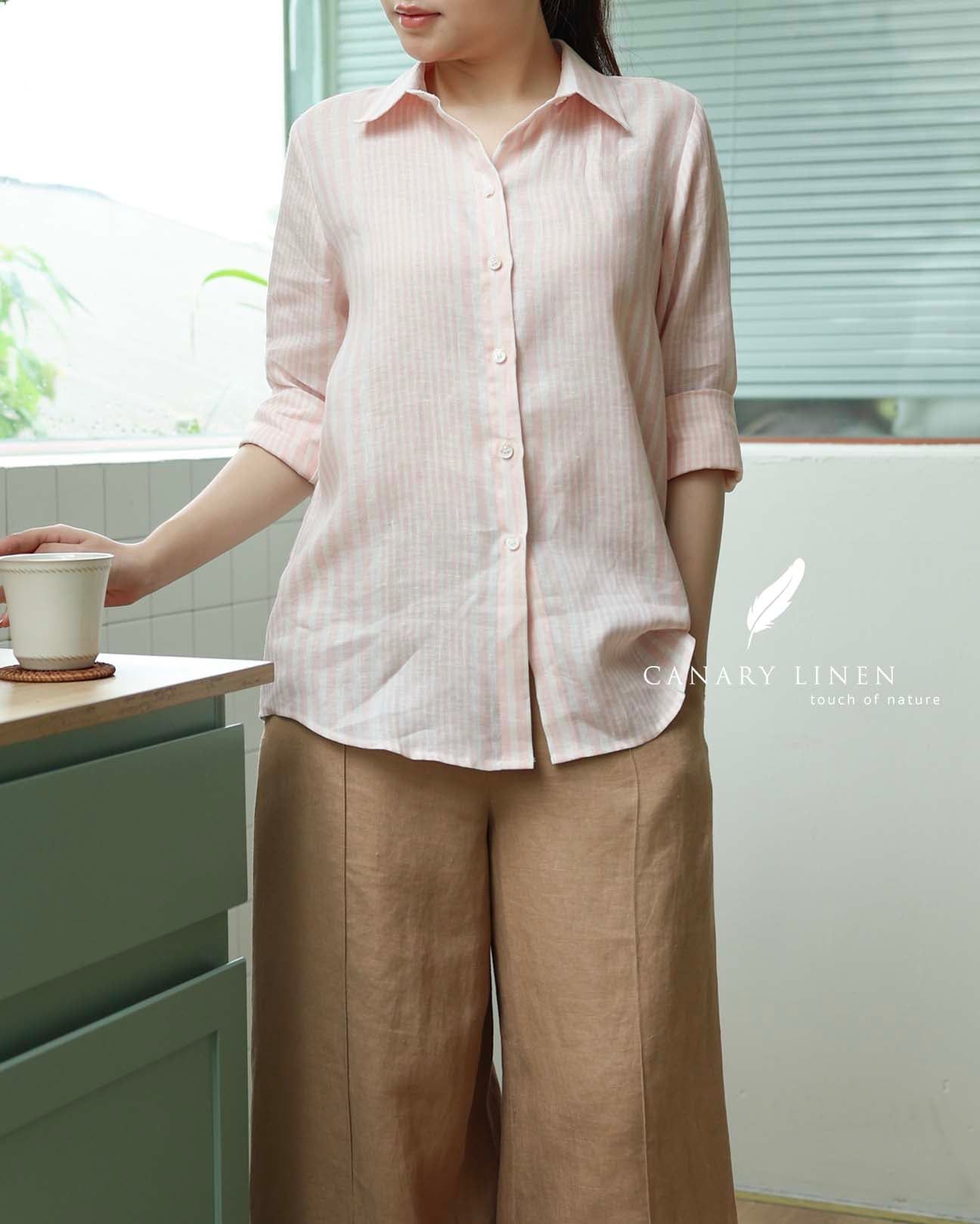 Mộc Shirts - Sọc hồng 