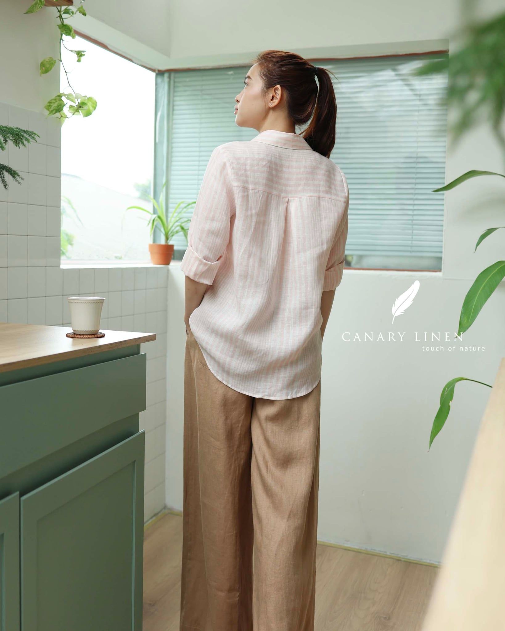  Mộc Shirts - Sọc hồng 