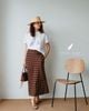  Mie Skirt - Nâu chấm bi 