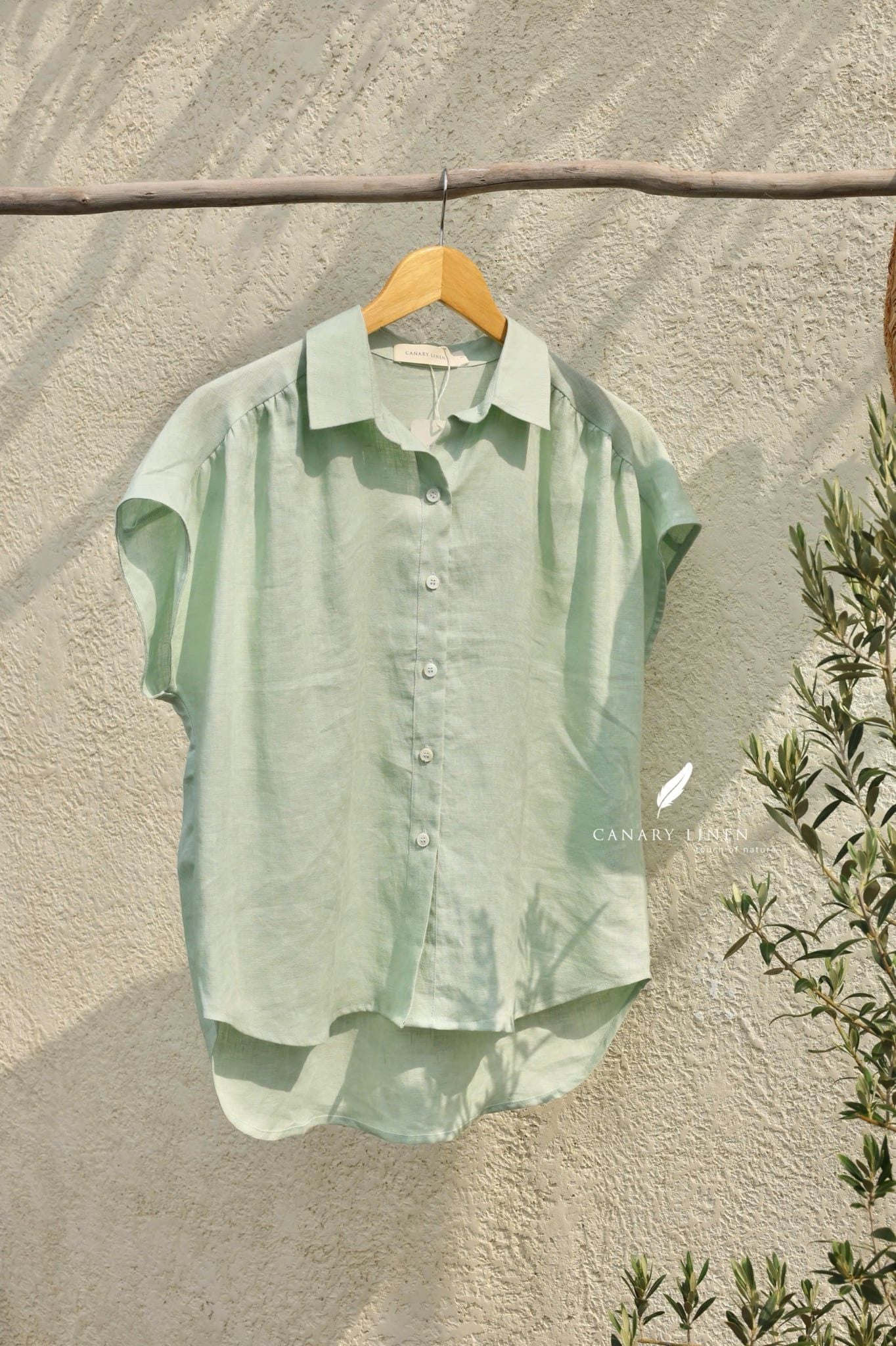  Gathie Shirt - Xanh mint pastel 