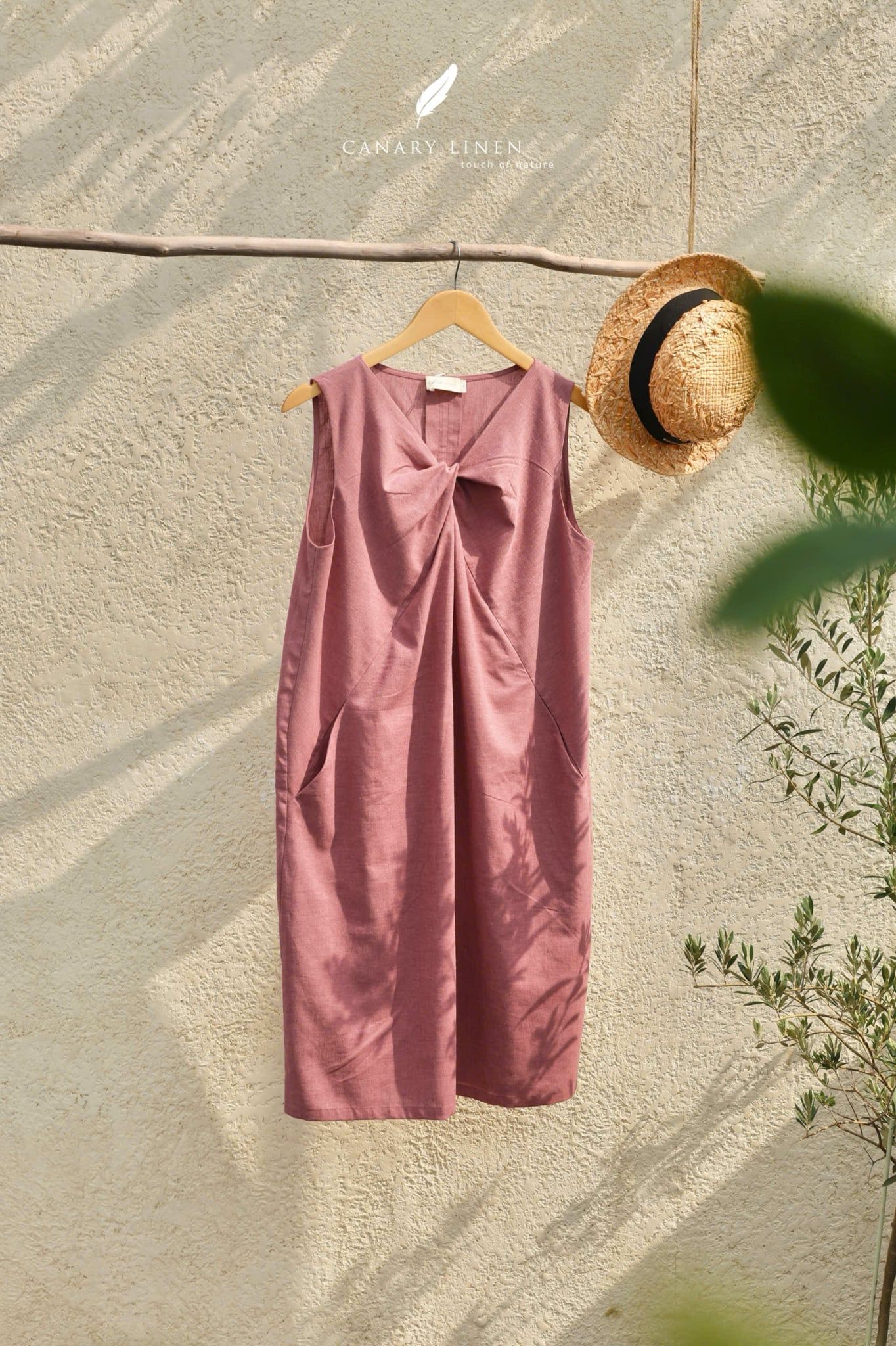  Folie Dress - Hồng đất 