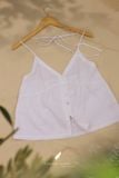  Sway Top - Trắng Linen Cotton 