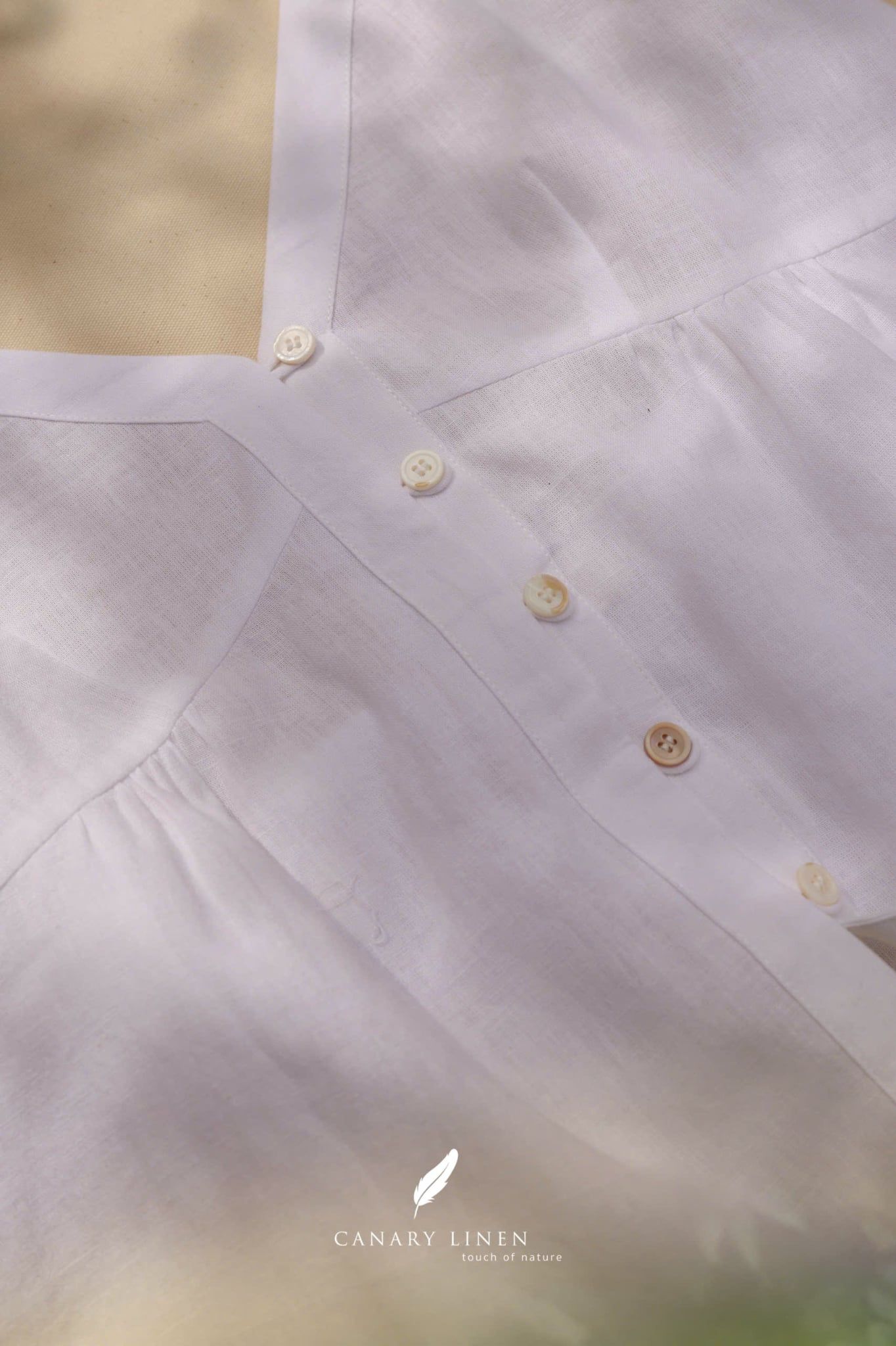  Sway Top - Trắng Linen Cotton 
