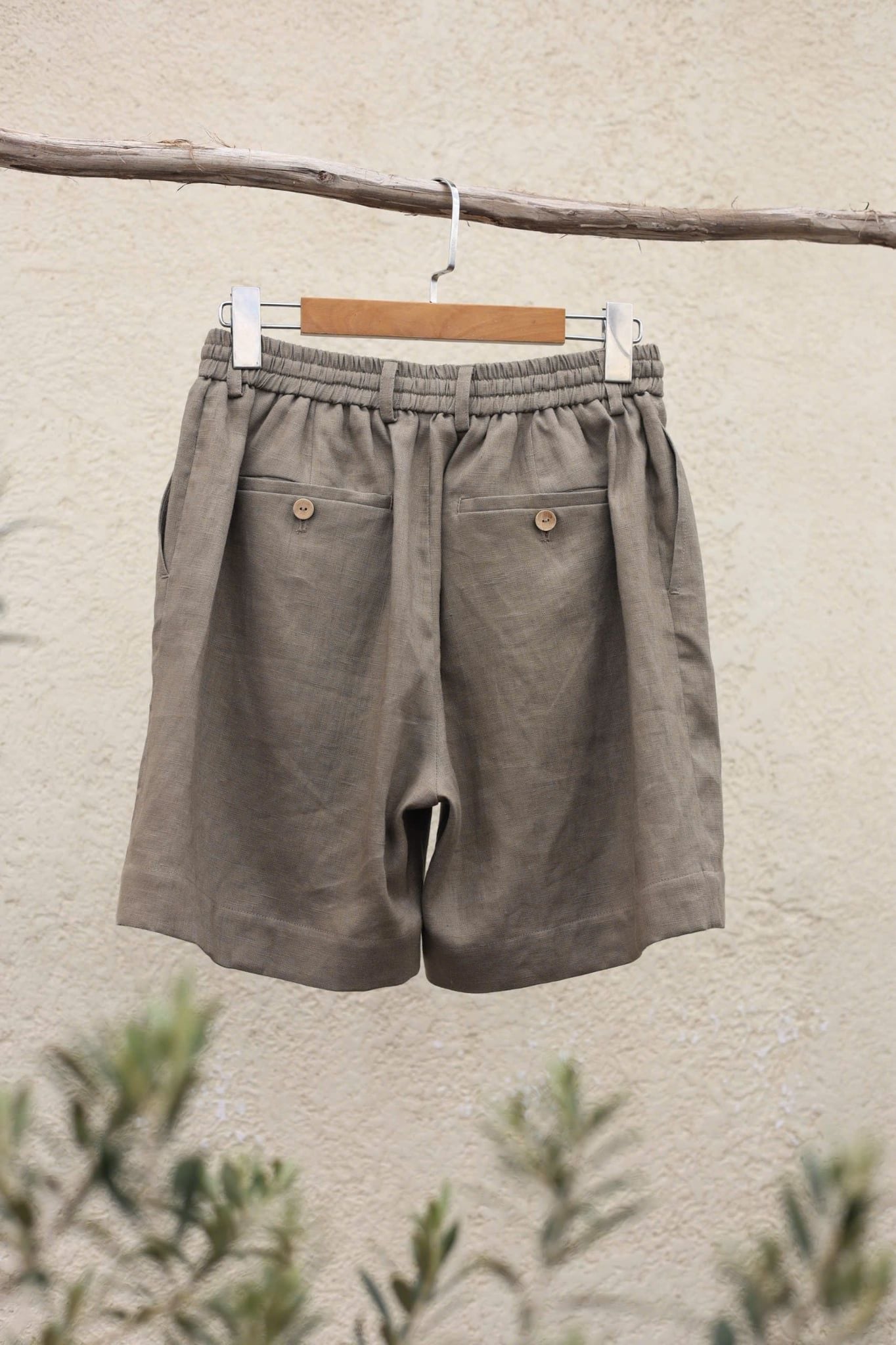  Plain Shorts - Rêu 