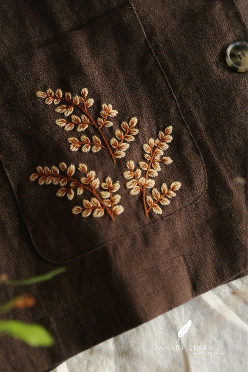  Leafin Blazer - Nâu choco 