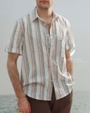  SharpLine Shirt - Sọc hồng xanh 