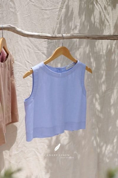  An Croptop - Xanh biển 