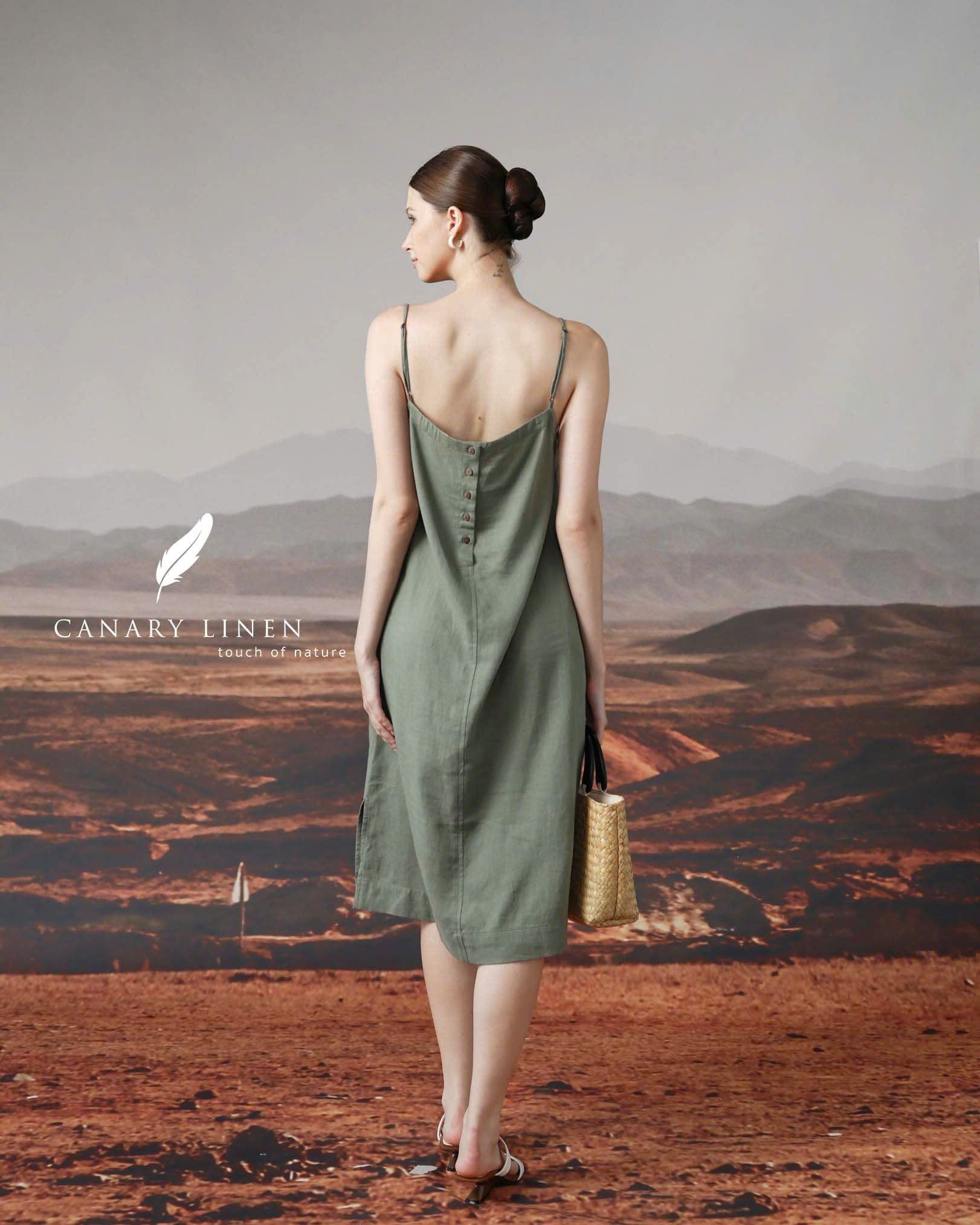  Lavena Dress - Rêu xám 