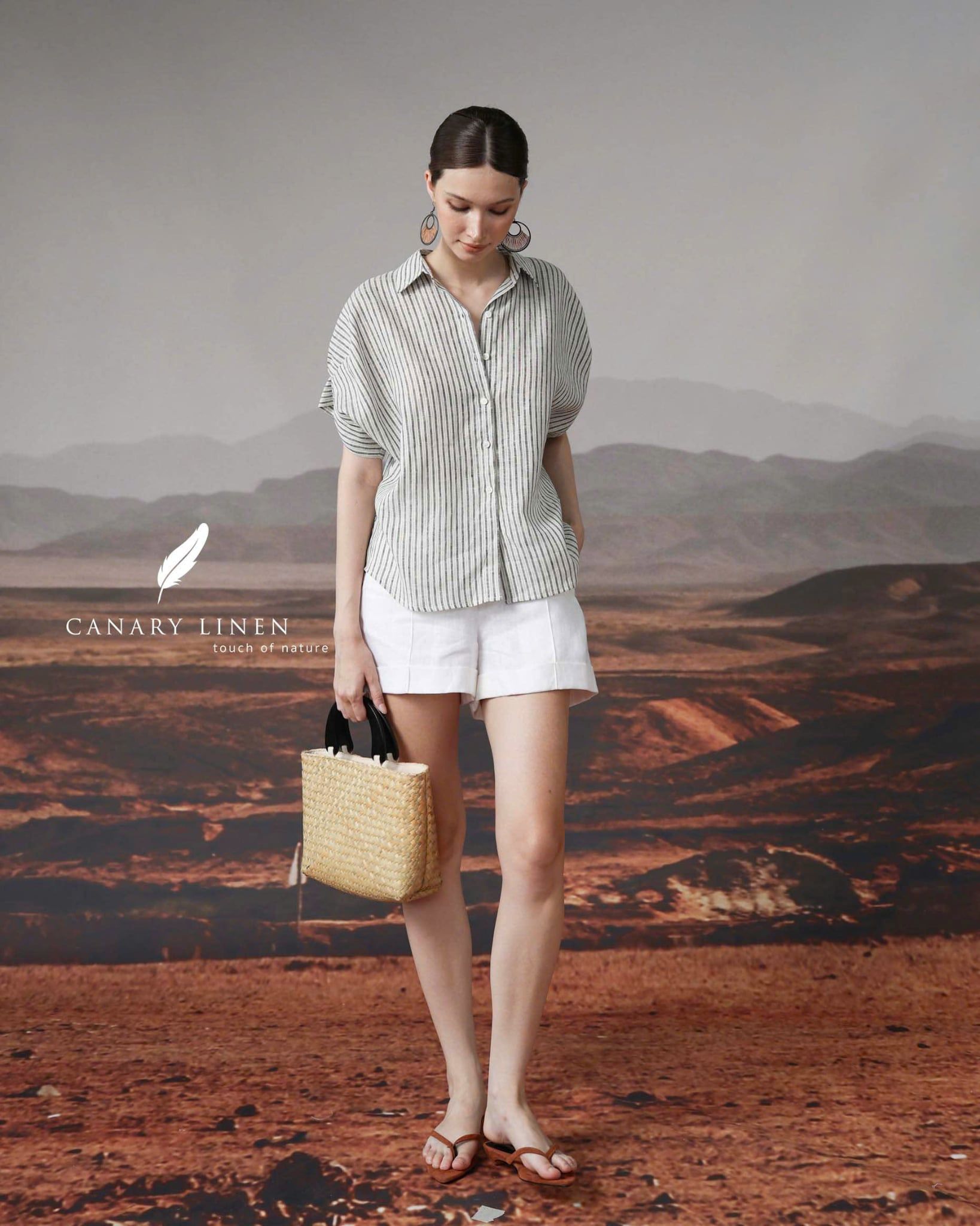  Eryn Shirt - Sọc xám 