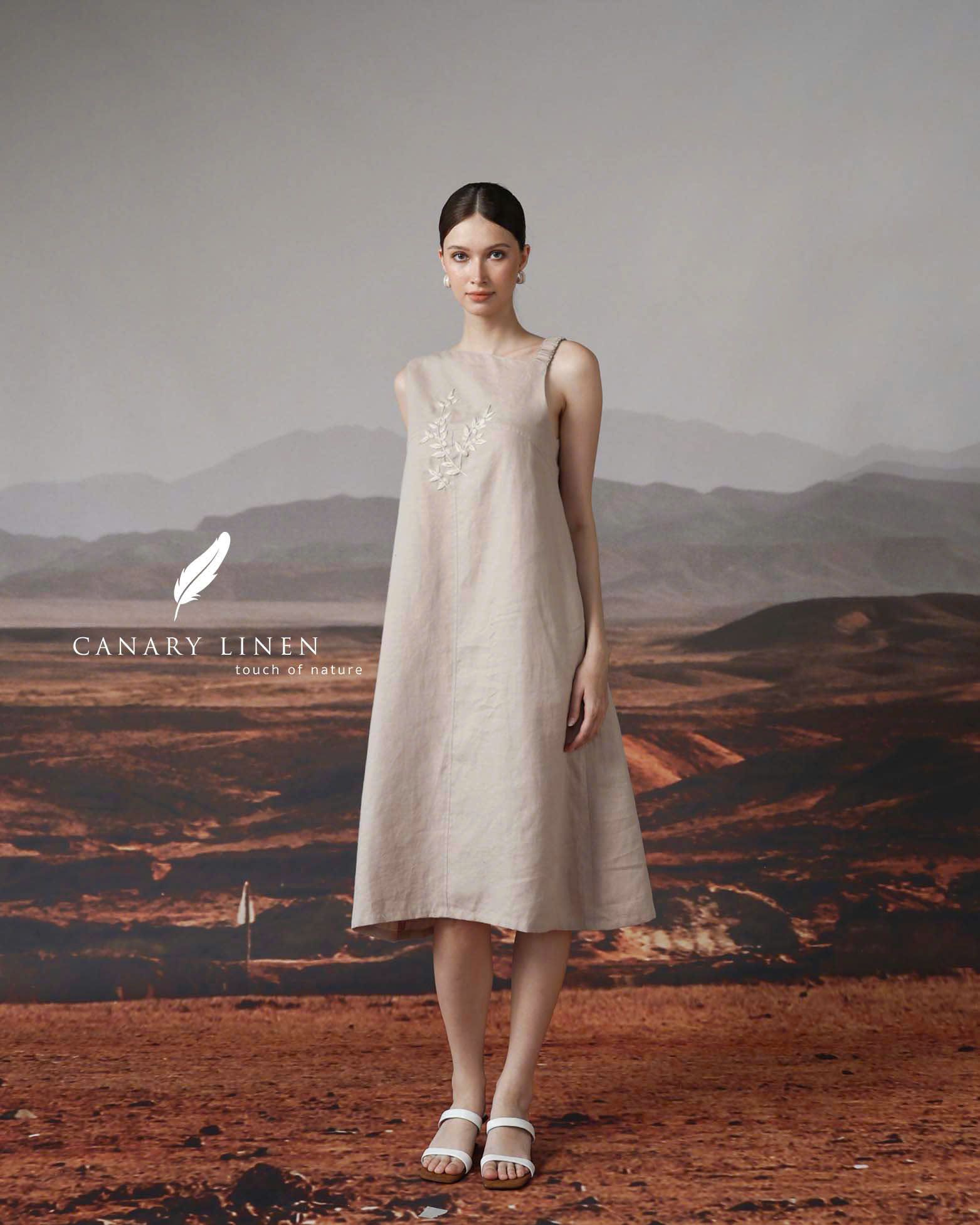  Stem Dress - Kem xám 