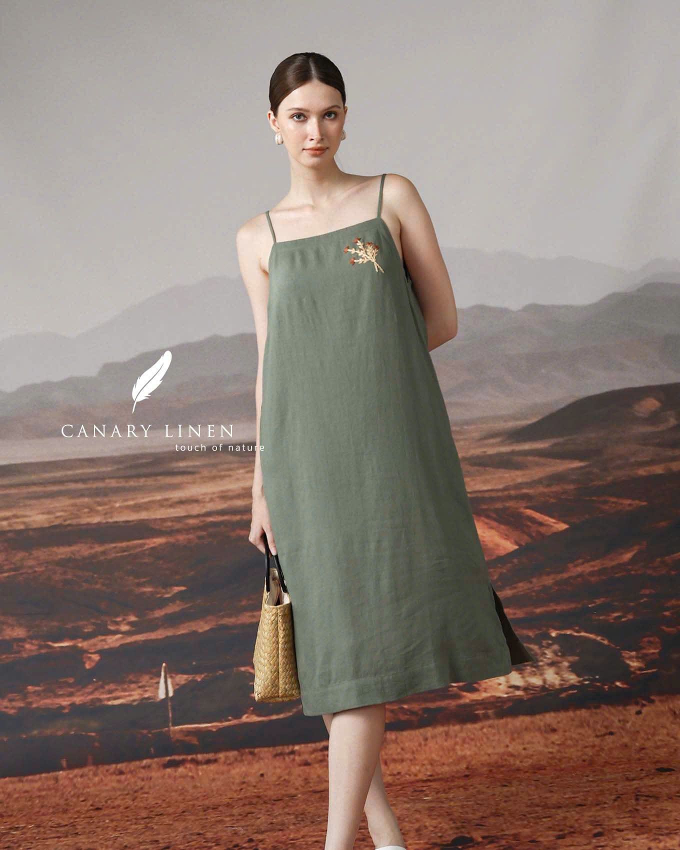 Lavena Dress - Rêu xám 