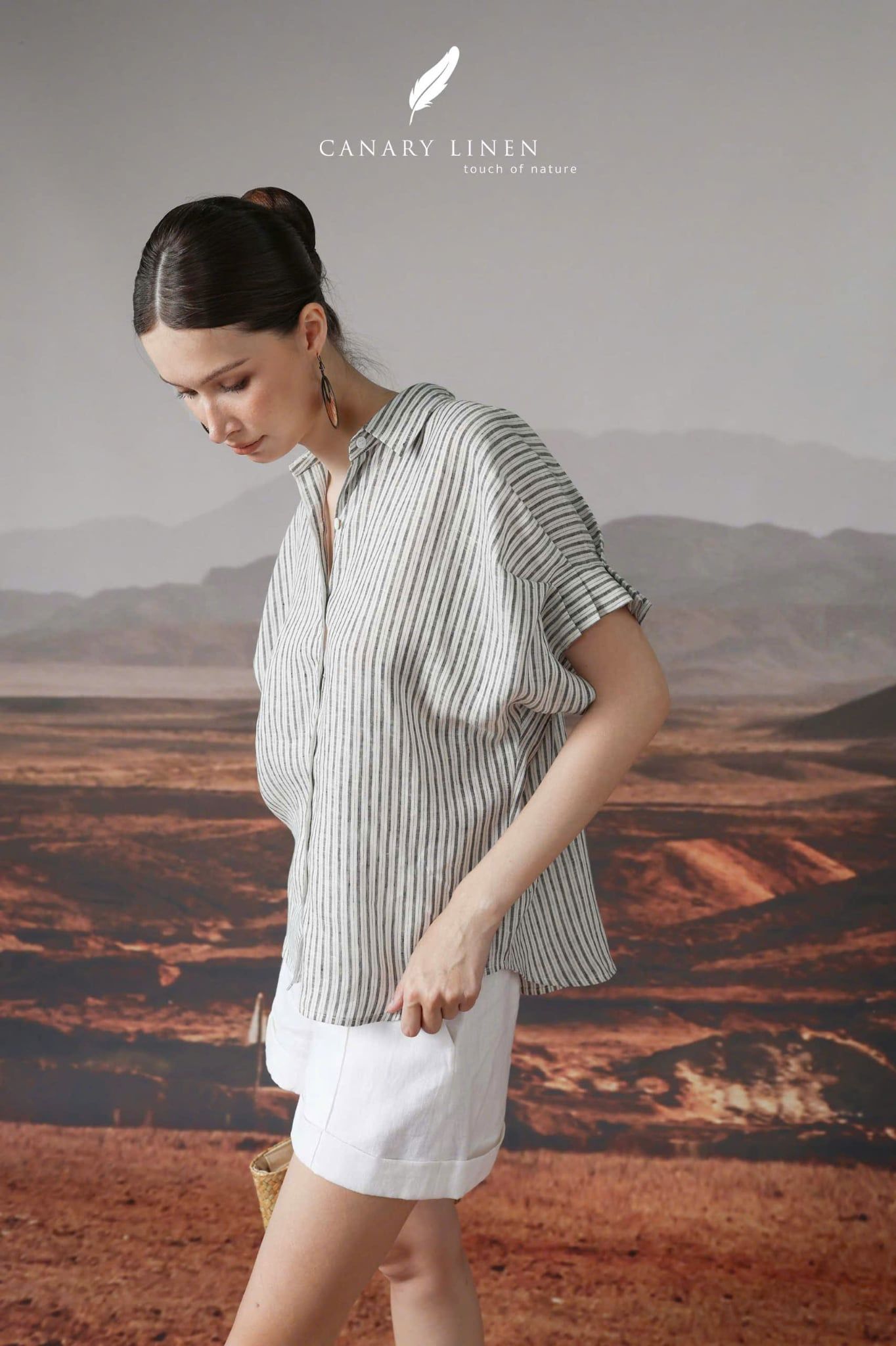  Eryn Shirt - Sọc xám 