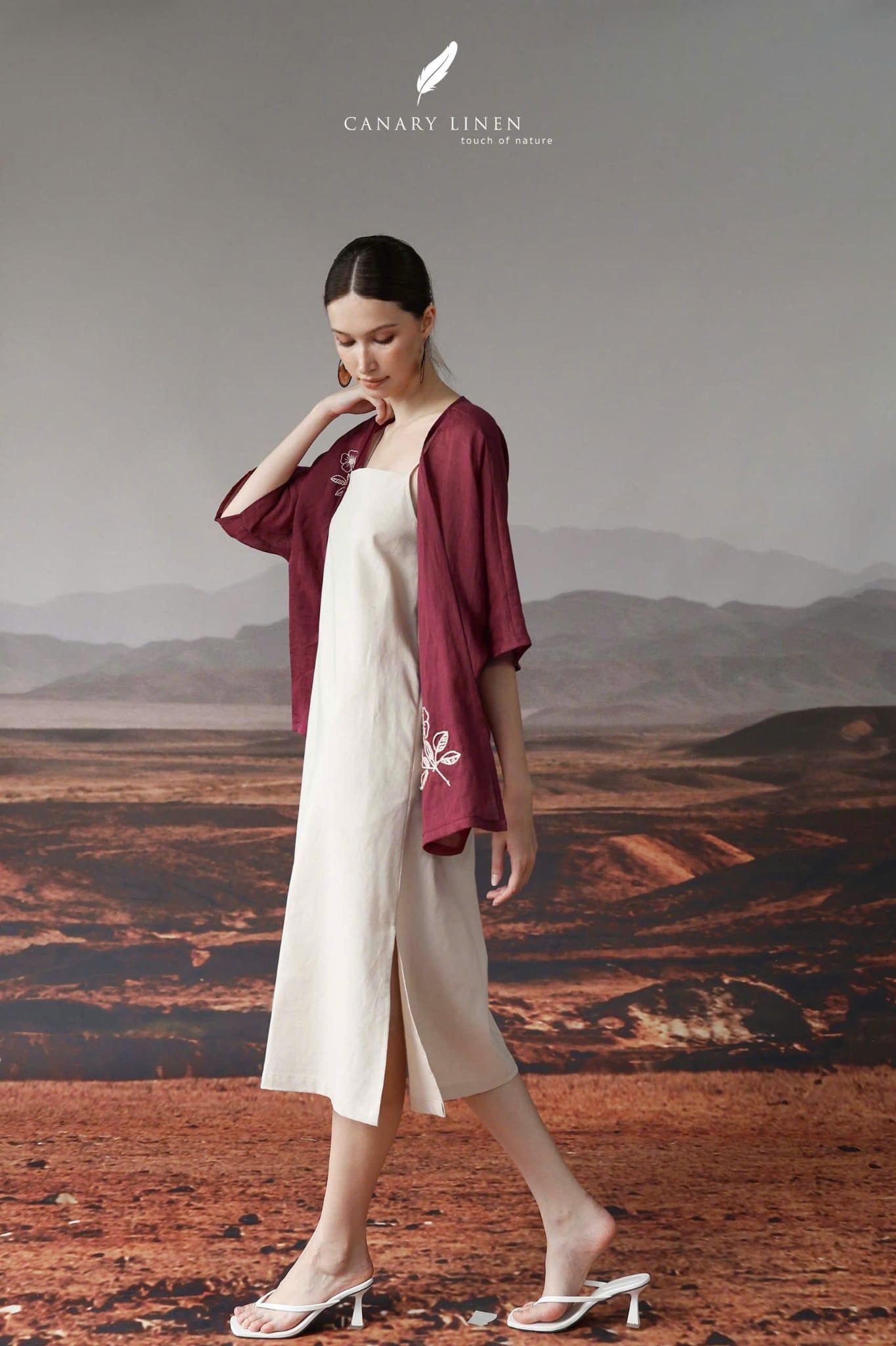  Elia Coat - Đỏ mận 