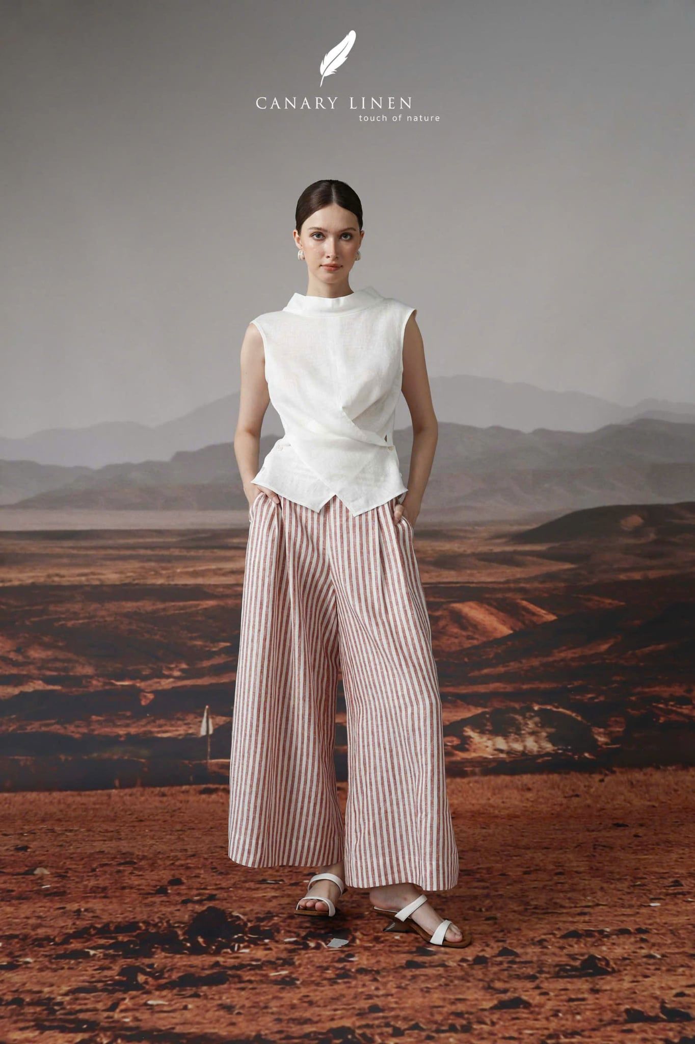  Echic Pants - Sọc đỏ 
