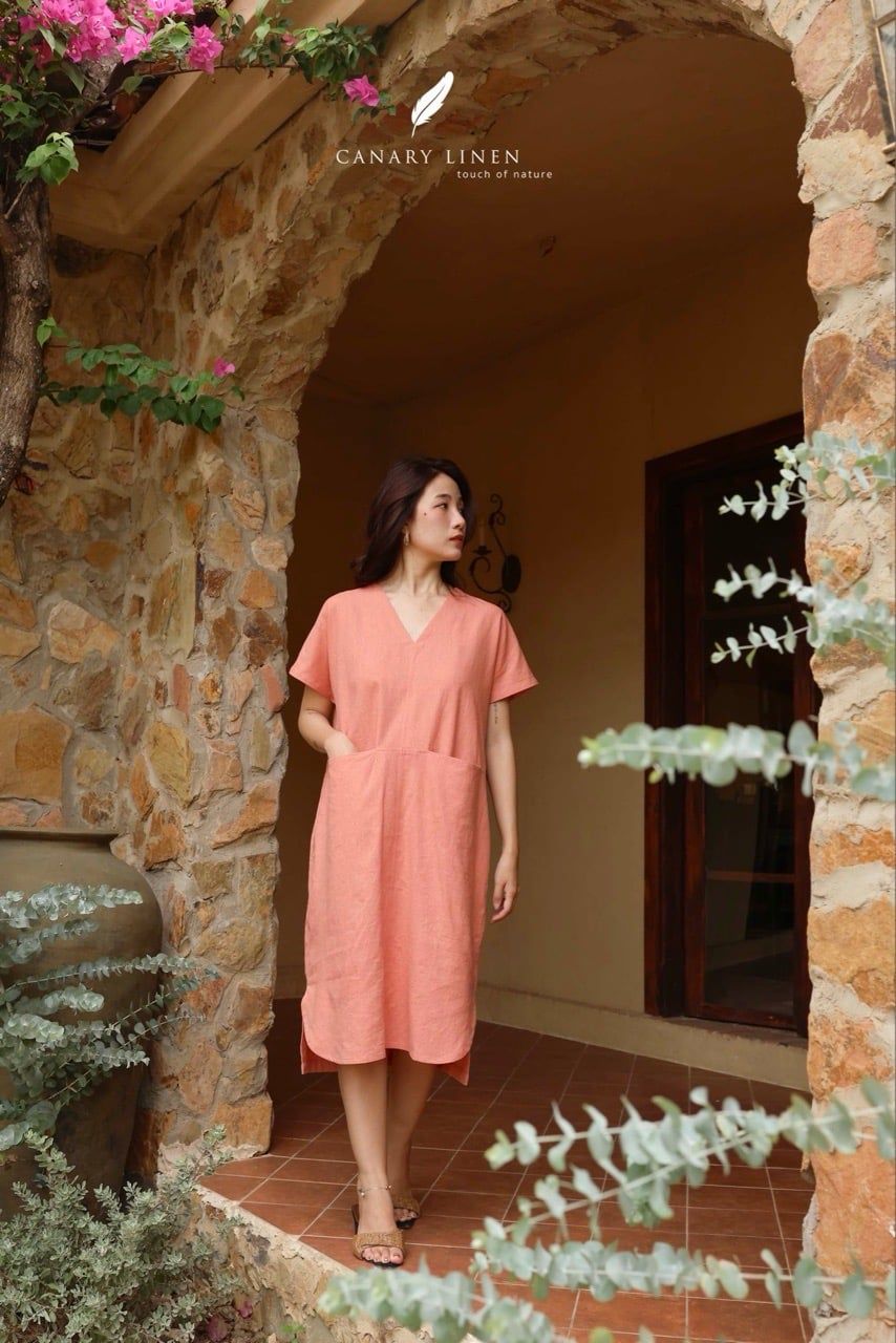  Vella Dress - Hồng cam 