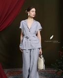 Eline Blazer - Xám đậm sọc 