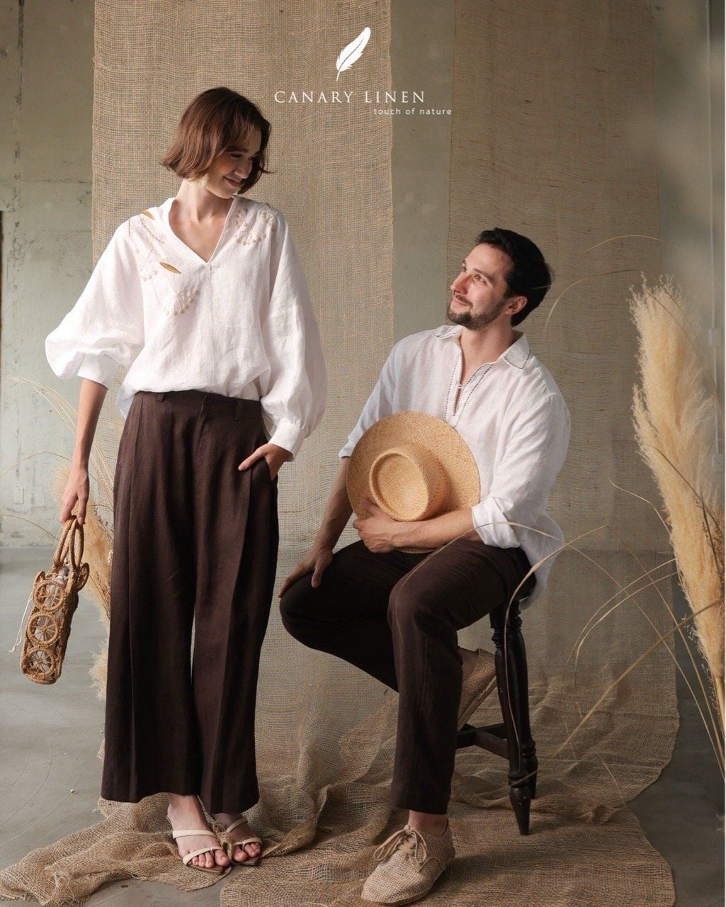  Pleat Pants - Nâu choco 