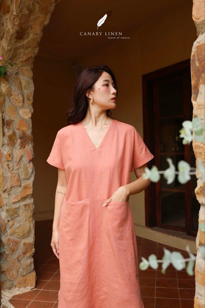  Vella Dress - Hồng cam 