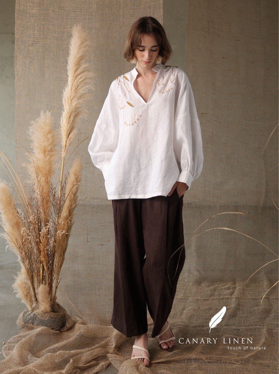  Pleat Pants - Nâu choco 